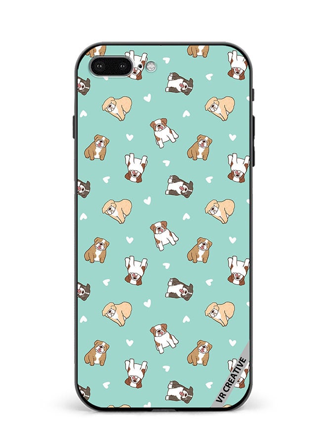 VR CREATIVE Protective Case Cover For Apple iPhone 7 Plus/8 Plus Cartoon Bulldog Dog Design Multicolour - Image 1