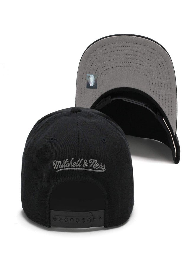 Mitchell & Ness Brooklyn Nets Snapback Hat for Men - Black/Dark Grey Script - NBA Basketball Cap for Men - Image 3