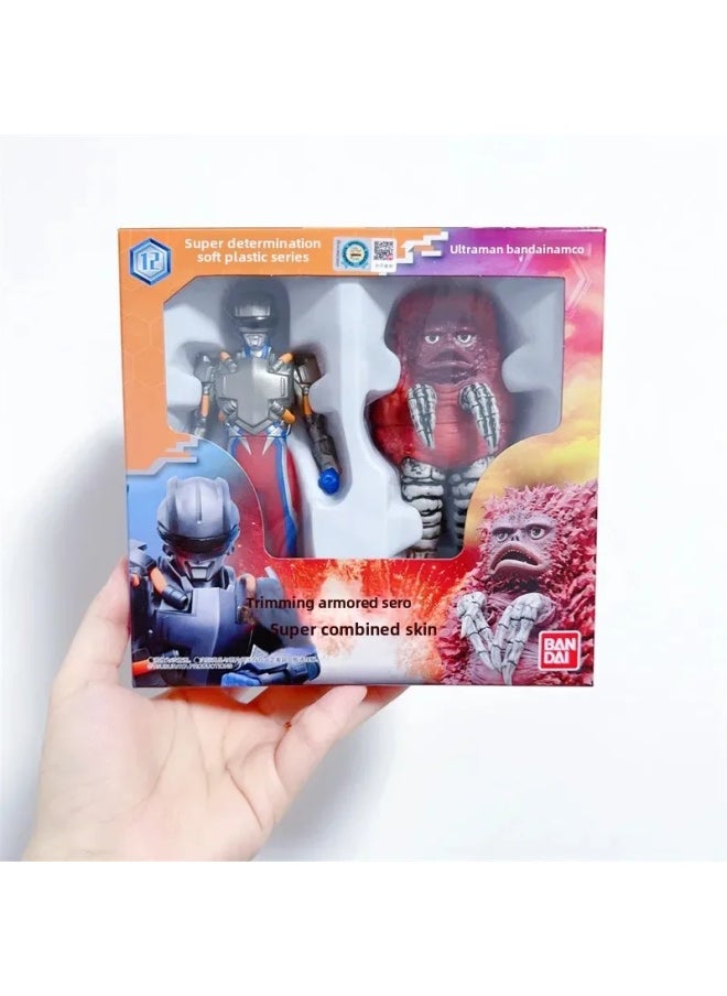 Generic - Authentic Bandai Dinosaursaurio Agrux Race King Tao Man Monster Battle Soft Rubber Doll Toy Action Figure Collectible For Kids-Color:69088 Celo Unlimited Vs Beria - Image 1