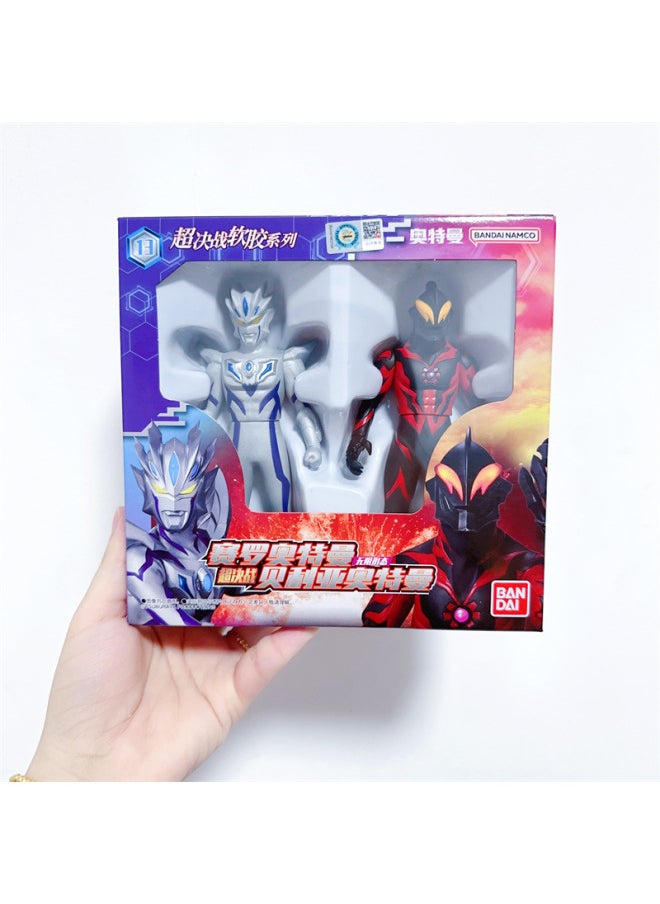 Generic - Authentic Bandai Dinosaursaurio Agrux Race King Tao Man Monster Battle Soft Rubber Doll Toy Action Figure Collectible For Kids-Color:69088 Celo Unlimited Vs Beria - Image 1