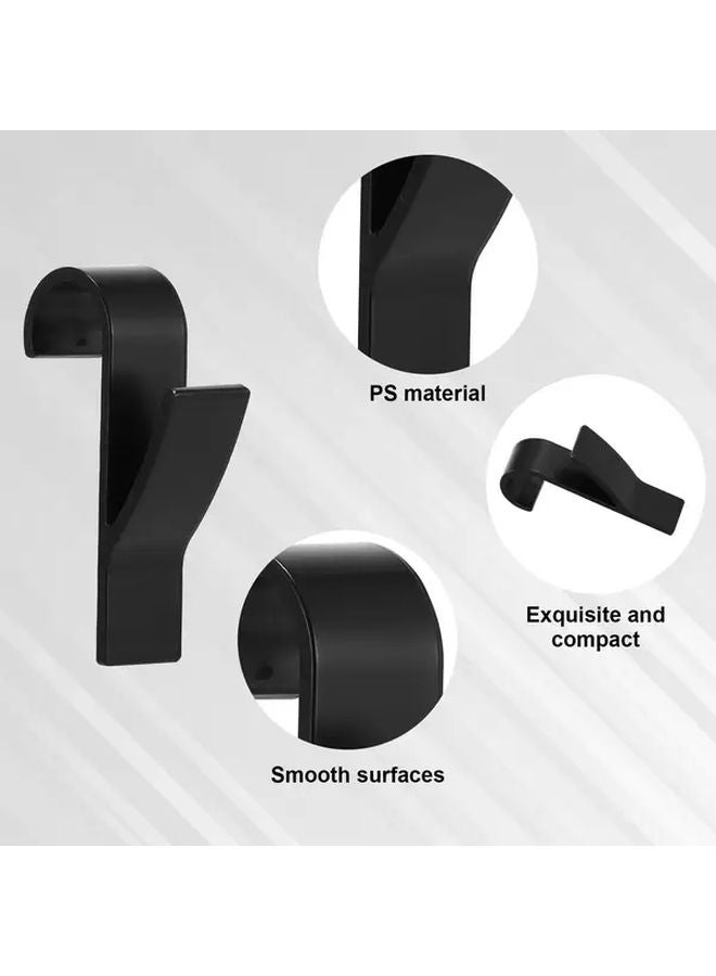 6 قطع من خطاف تعليق المناشف الفولاذ المقاوم للصدأ الأسود للحائط، منظف الحمام وغرفة النوم الموفّر للمساحة - Image 4