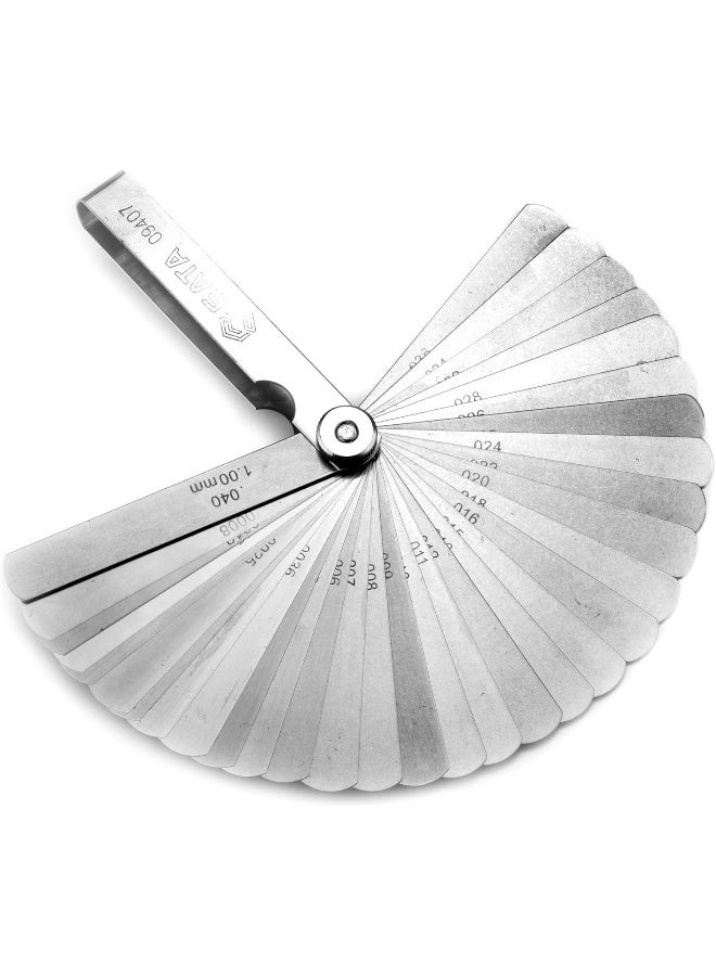 Sata Sata 32-Piece Feeler Gauge Set, 0.0008-0.040In (0.02-1.00Mm) - St09407Sj - Image 1