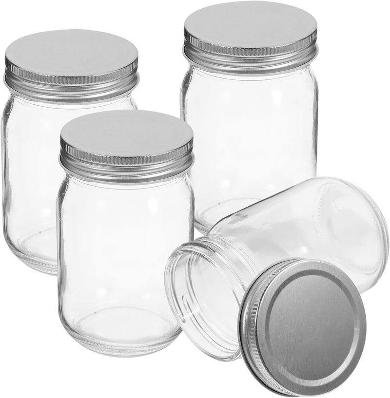 Matte anti slip finish Glass Mason Jars 380ml with Lids, Small Glass Containers for Kitchen Storage, Honey Jam Canning and Food Preservation, 4pcs Set Diverse use resistant crafted quality Standard fit Odor free color Classic modern blend design Varied available picks Long use oriented quality Salt mist resistant Local supply chain stock Long term heavy use compatible Water rust proof Multi-market matching options Classic trendy design picks Scratch resistant Trendy natural assorted colors Strategic warehouse site Light sturdy raw material Wide range compatible material All space matching look High precision lightweight material Multi-color available build Reliable local delivery service Quick use-switch compatible build Anti slip Quick available purchase options - Image 1