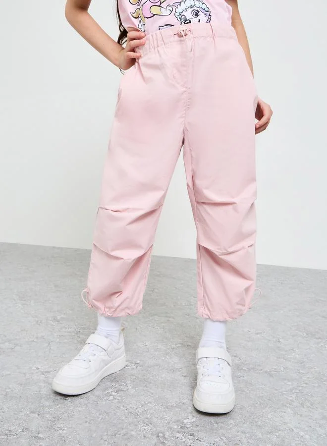 Take Two Girls Light Pink Relaxed Fit Woven Pants