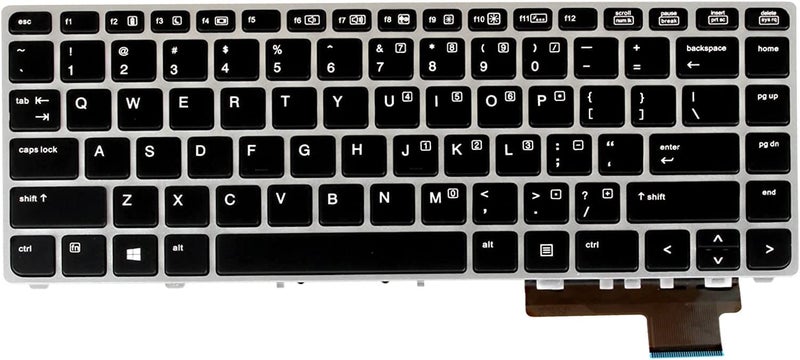 Wefly لوحة مفاتيح لابتوب متوافقة مع HP EliteBook Folio 9470M 9470 9480 9480M 702843-001 US - Image 1