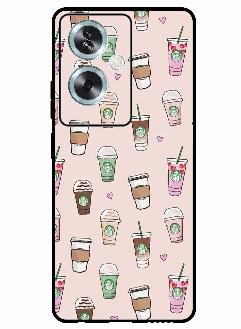 Theodor Protective Case Anti Scratch Shock Proof Bumper Cover For Oppo A2 Coffee Patterns - Image 1