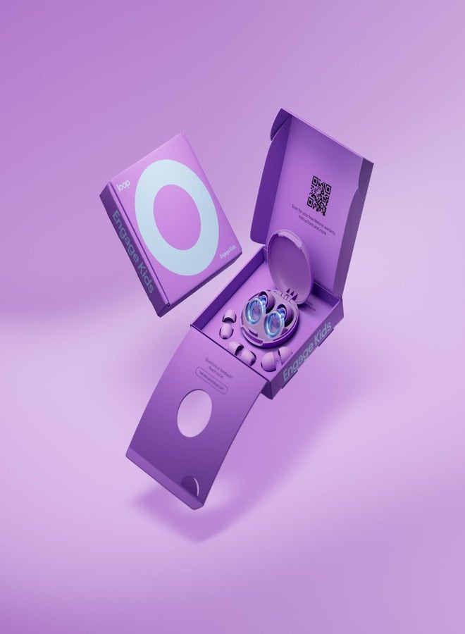 لووب سدادات أذن Loop Engage Kids 2 (من 6 إلى 12 سنة) - قابلة لإعادة الاستخدام لتخفيف الضوضاء اليومية للأطفال | سدادات أذن للأطفال للتركيز، والقلق، والتوتر، وللمدرسة، والمنزل، ووقت اللعب - سدادات أذن لخفض الضوضاء بمقدار 16 ديسيبل - Image 3