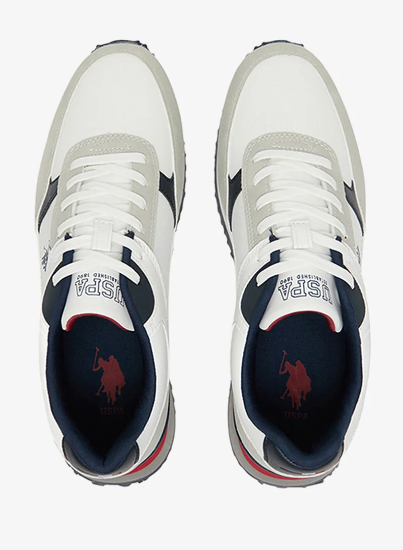 U.S. Polo Assn. White Men's Casual Lace-Up Sneakers, Lightweight Shoes for Everyday Wear for Men | Best Price UAE