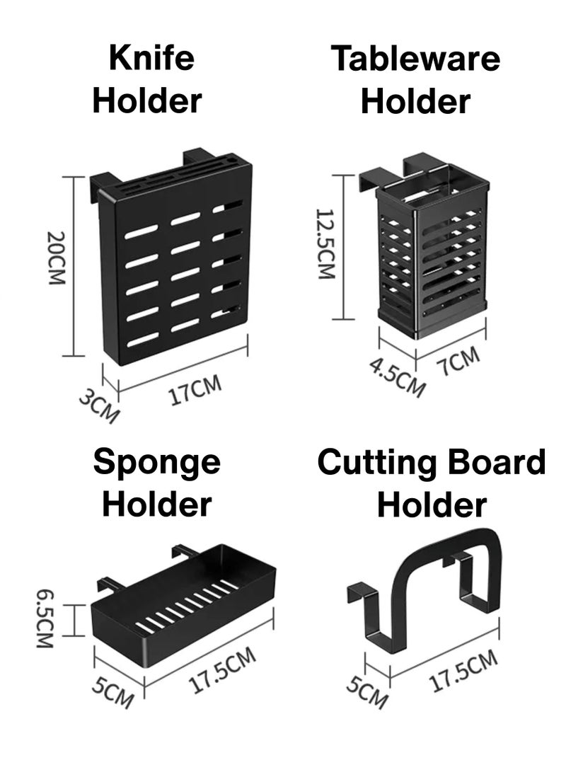 Toshionics حامل تجفيف الأطباق المزدوج الطبقة 2 طبقة فوق الحوض مع باب مضاد للغبار منظم تخزين مطبخ سطح الطاولة حاملة أدوات المائدة حاملة الأطباق حامل تصريف رف 85 سم - Image 5