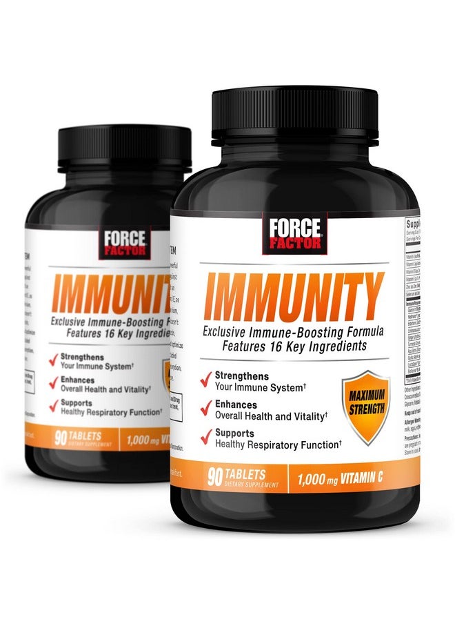 Force Factor Immunity Immune Support Booster With Elderberry And 1000Mg Of Vitamin C Plus Vitamin D Zinc Probiotics Antioxidants And Echinacea For Immune Health Defense 90 Count (Pack Of 2)  - Image 1