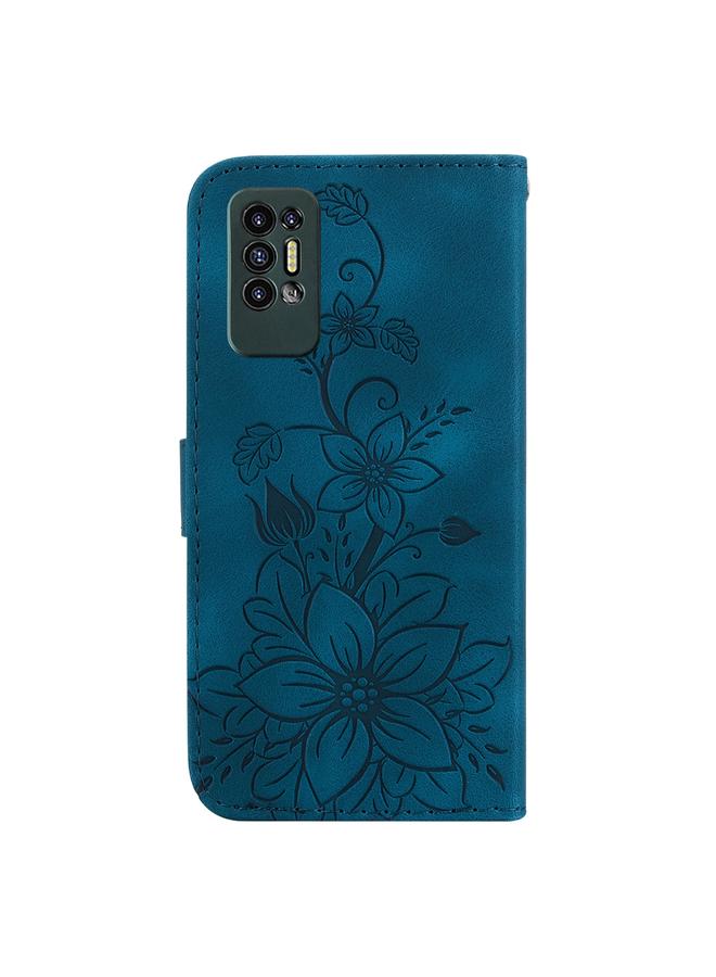 erorex Case For Tecno Pova 2 Lily Embossed Leather Phone Case  - Image 3