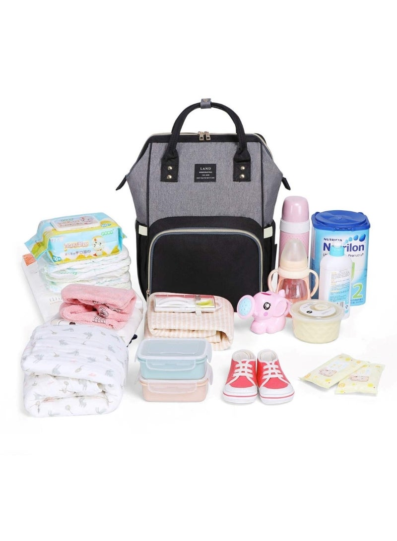 Elegant Black Mums Baby Travel Bag - Image 2