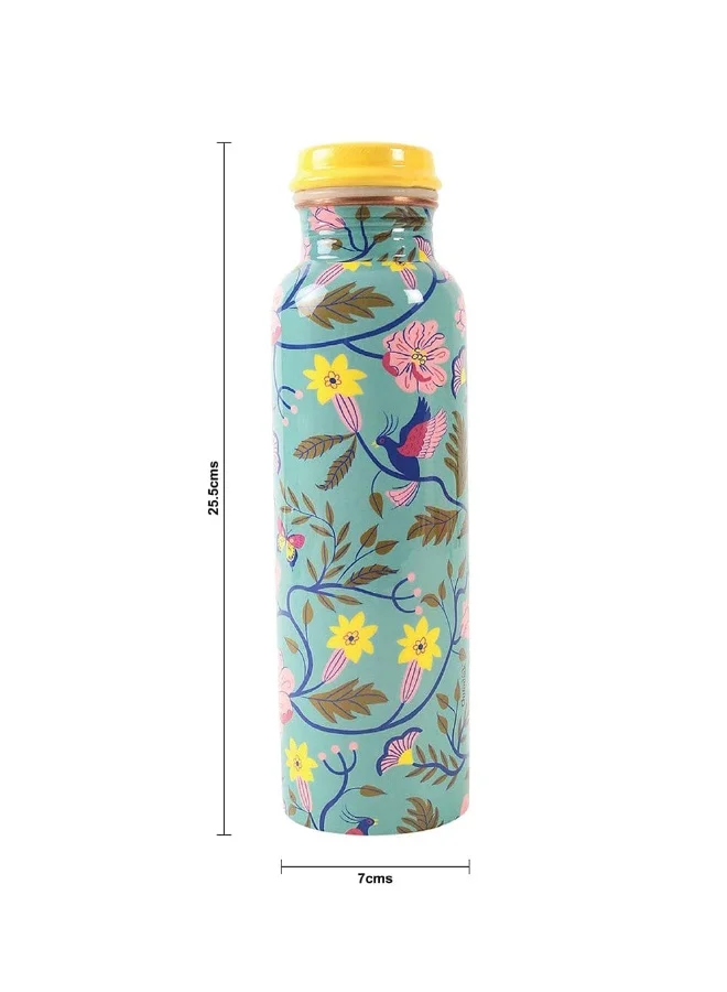Chumbak European Florals Copper Bottle, 900ml