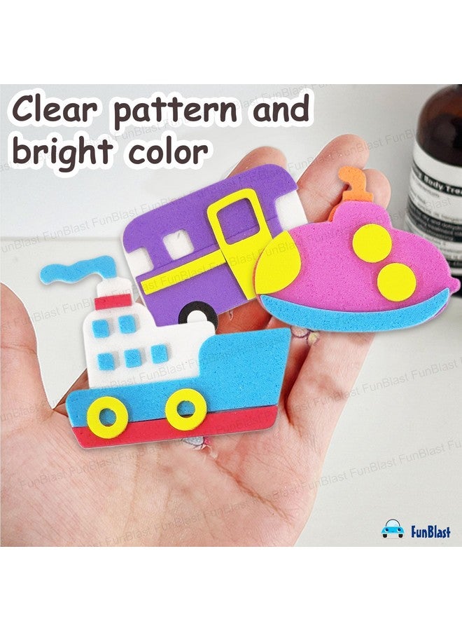 FunBlast Foam Stickers - 3D Self Adhesive Puffy Stickers for Kids, Vehicle Theme Stickers for Art and Craft Work, Scrap Booking, Decoration, Project Work for Kids - Multicolor - Image 4