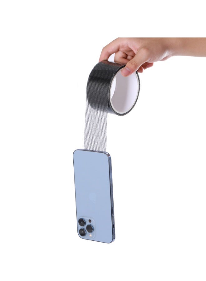 هومستر دعم إصلاح نافذة الشاشة الشفافة لأفلام PCS، شريط نافذة الشاشة ذاتية اللصق، مادة لاصقة قوية، طاردة للبعوض والحشرات، لفافة ثقب، دعم إصلاح شبكة الشاشة المنزلية، مناسب لنوافذ عادية/سلكية فولاذية/شاشة ثقب غير مرئية، قطع حر، معدل استخدام مرتفع (أسود، 5 سم × 2 م) - Image 3