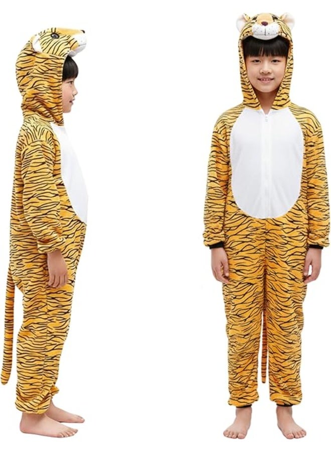 Brain Giggles Tiger Animal Plush Costume Design Halloween Carnival Party Jumpsuit for Kids Boys & Girls Small - Image 5