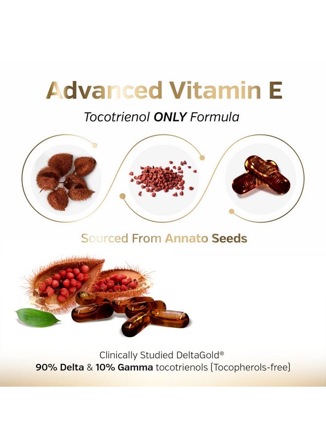 Sunergetic - Premium Annatto Tocotrienol Supplement Vitamin E Tocotrienols With Deltagold Tocotrienols Vitamin E 300 Mg Supports Liver Immune & Heart Health Delta + Gamma Tocotrienols (30 Liquid Capsules) - Image 1