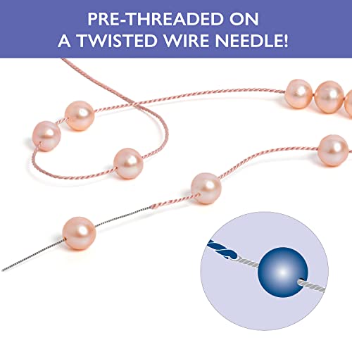 Griffin Silk Bead Cord Perlseide – Turquoise Color – Size 6 (0.70mm) – 2 Meters per Card – Stainless Steel Needle Attached – for Knotting Pearls, Gemstones, Crystals and Beads - Image 3