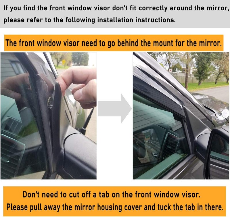 Lightronic 94101 Extra Durable Outside-Mount Auto Vent Window Visors, Fits 2009-2010 Dodge Ram 1500, 2011-2018 Ram 1500, 2019-2024 Ram 1500 Classic, Quad Cab, Original Wind Deflector, Smoke, 4-Pcs - Image 4