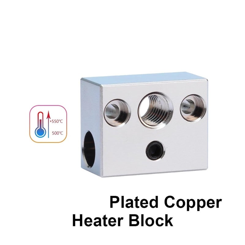 كتلة سخان نحاسية مطلية ملحق طابعة ثلاثية الأبعاد عالية الحرارة كتلة مطلية 1 - Image 4