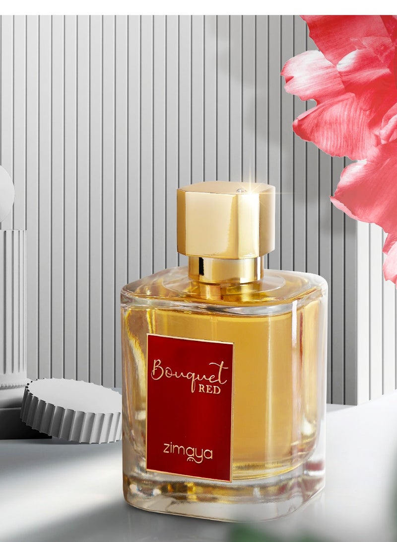 zimaya Bouquet Red Unisex Eau De Parfum, 100ML - Image 3