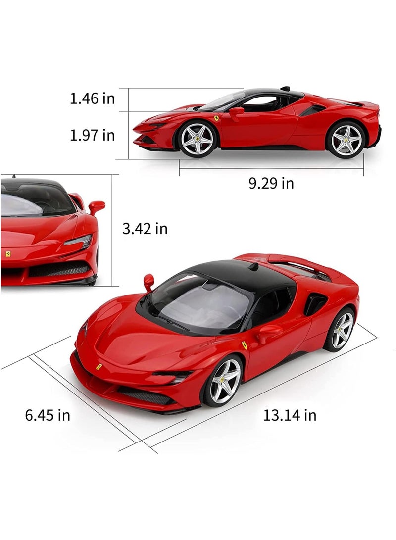 RASTAR Remote Control Car, 1:14 Ferrari SF90 STRADALE Hobby RC Cars with LED Headlamps and Taillights, Four Open Design Toy Car for Boys Age 8-12 - Image 3