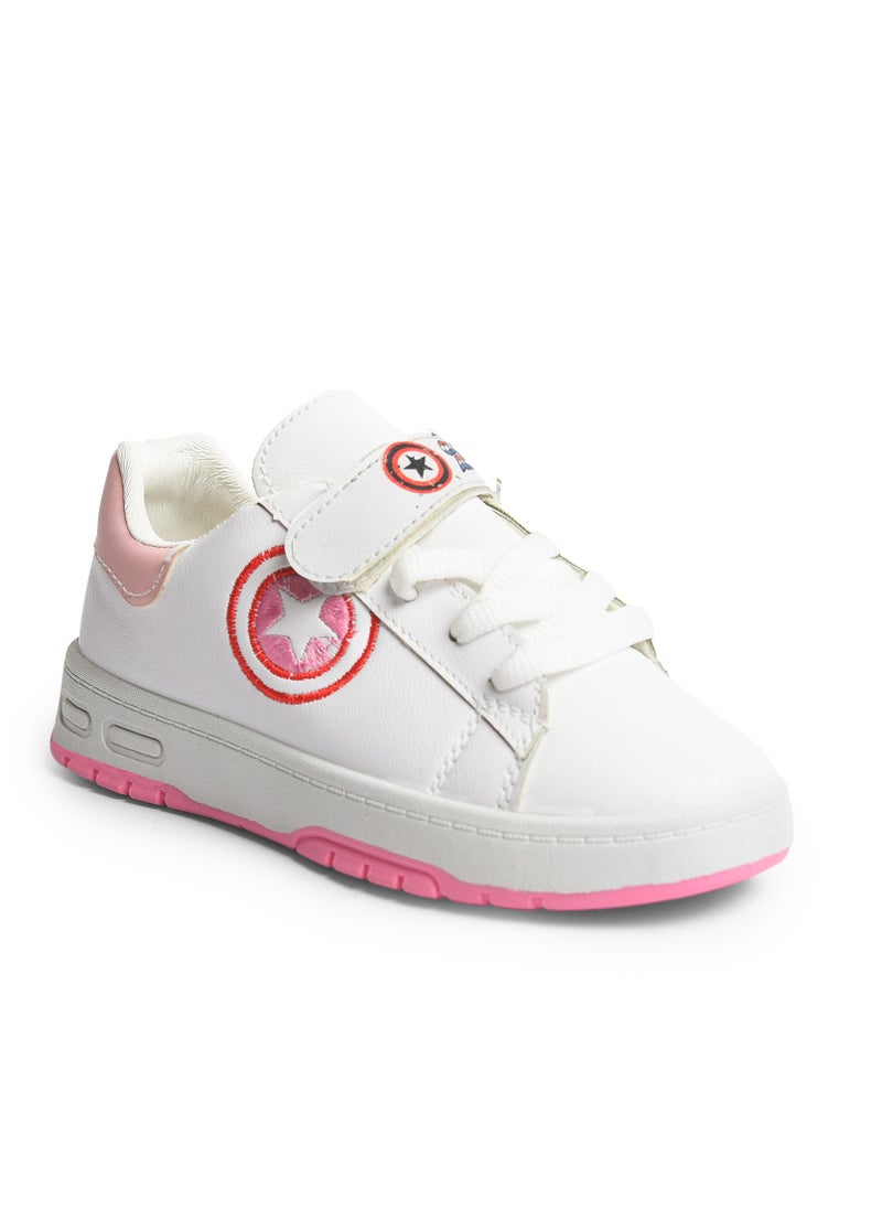 Desert Trendy Unisex Kids Leather Velcro Sneakers –  Emborioed Design  - Image 2