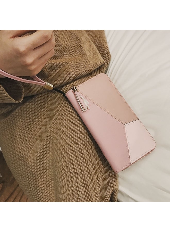 Women's Contrasting Color Design Wallet, Ladies Multi-compartment Card Holder Coin Purse Passport Bag, Tassel Clutch Bag Handbag Tote Bag for Girls/College Students/Teenager/Youth - Image 2