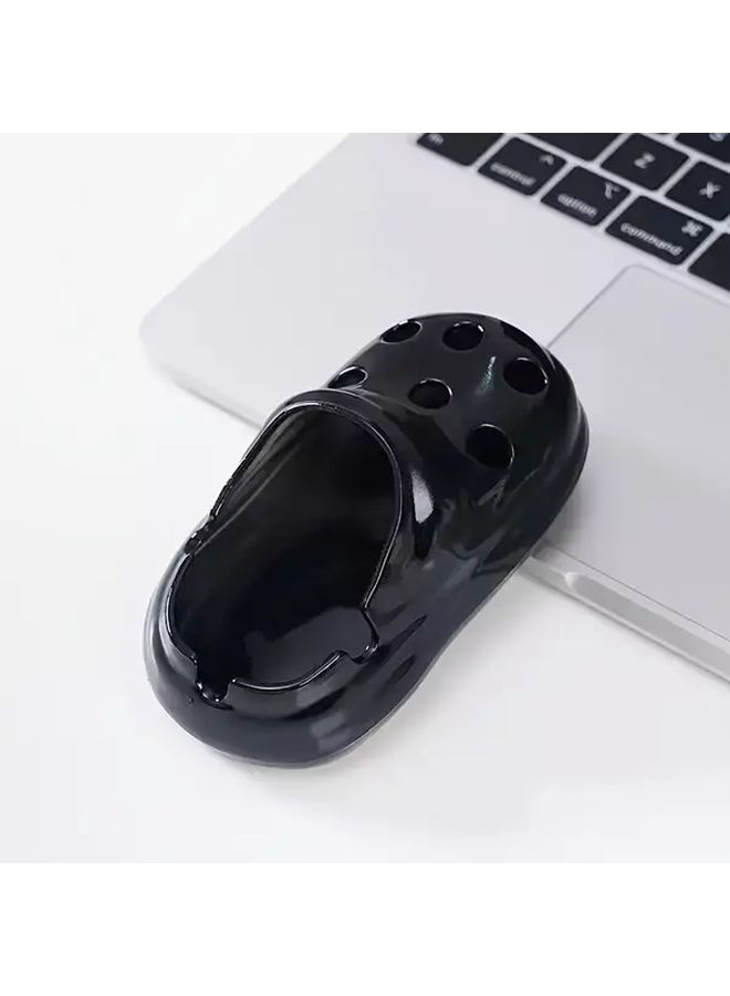 Orange Modern Hollow Design Plastic Ashtray Home Office Decor Durable Cute - Image 5