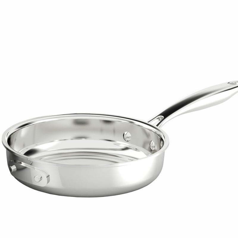 Nuwave Whole Body 3Ply Stainless Steel Frying Pan Skillet 8 Premium 1810 EvenHeating TechHeavyDuty Construction