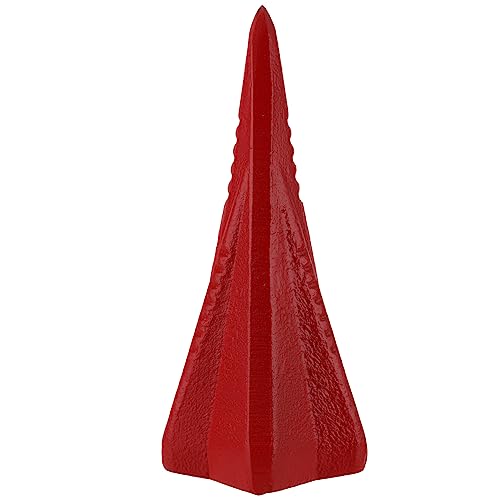 ZEONHAK 4lbs Diamond Wood Splitting Wedge - 4-Direction Steel Splitter for Wood, 2 PCS, Red - Image 5