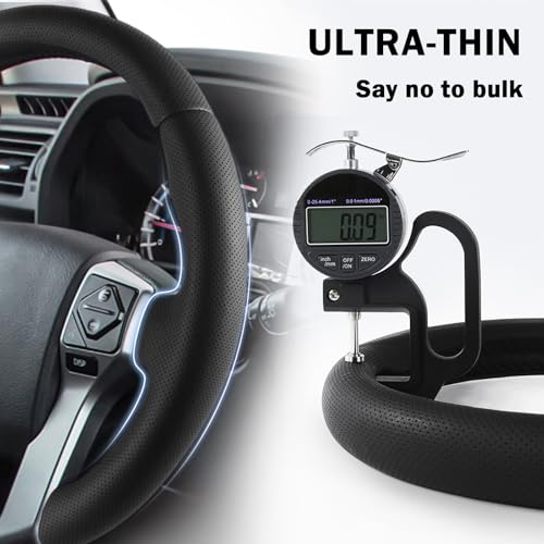 Aotoyou Fit for Tacoma(2012-2023) Steering Wheel Cover, Steering Wheel Cover for Toyota 4Runner(2010-2024) Tundra(2014-2021) Sequoia(2014-2022) Accessories (Perforated Black) - Image 4