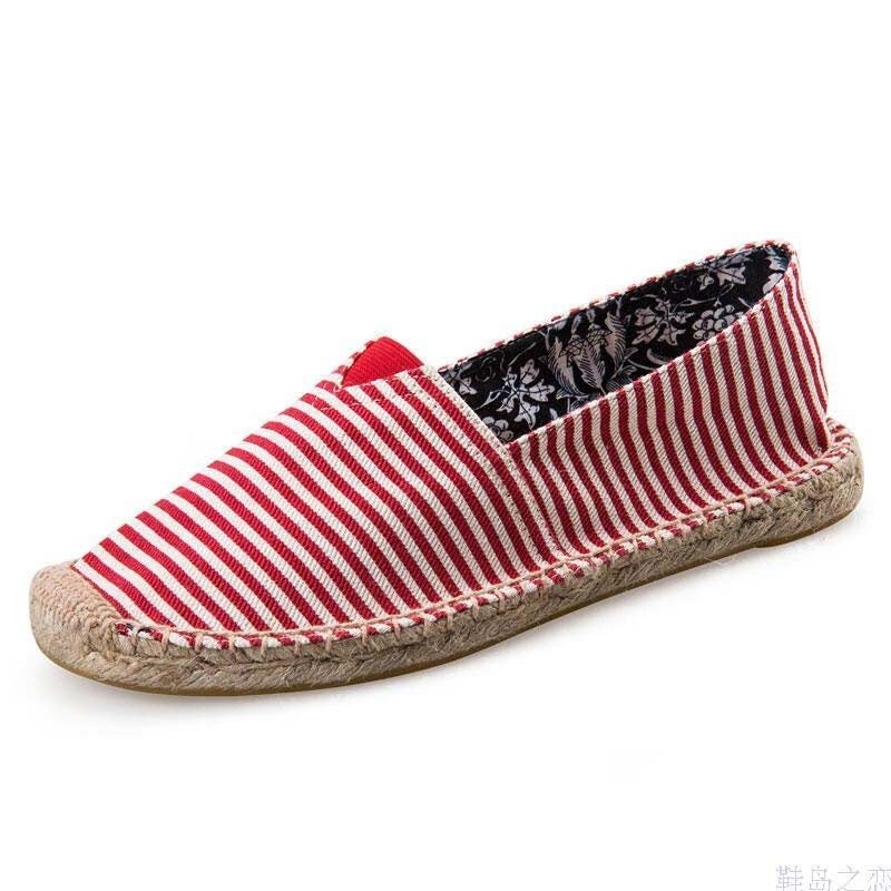 Linen Slip-On Fisherman Shoes for Men and Women - Breathable Woven Casual Canvas Shoes, Round Toe, Flat Heel, Unisex, Spring Summer Fall