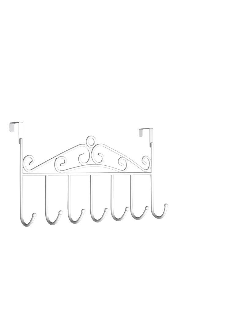 Y&D Bag Towel Coat Clothes Hat Over Door Hanger 7-Hook Bathroom Hanging Rack Holder  - Image 1