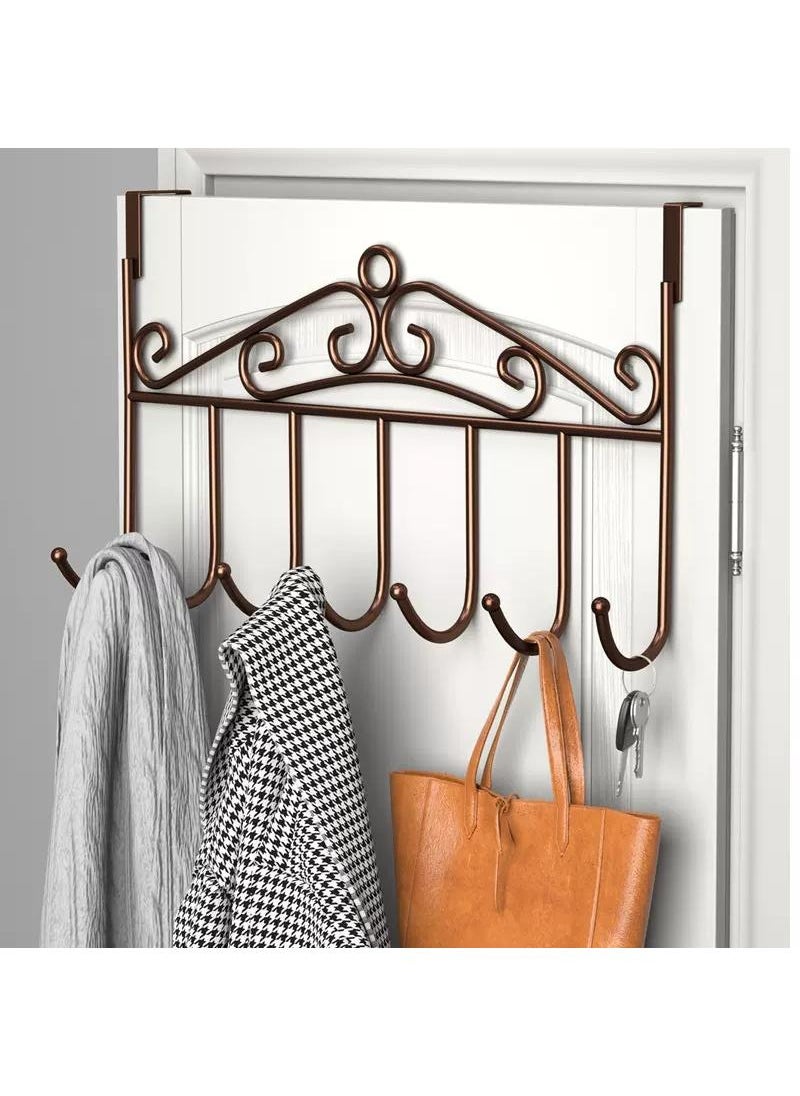 Y&D Bag Towel Coat Clothes Hat Over Door Hanger 7-Hook Bathroom Hanging Rack Holder  - Image 3