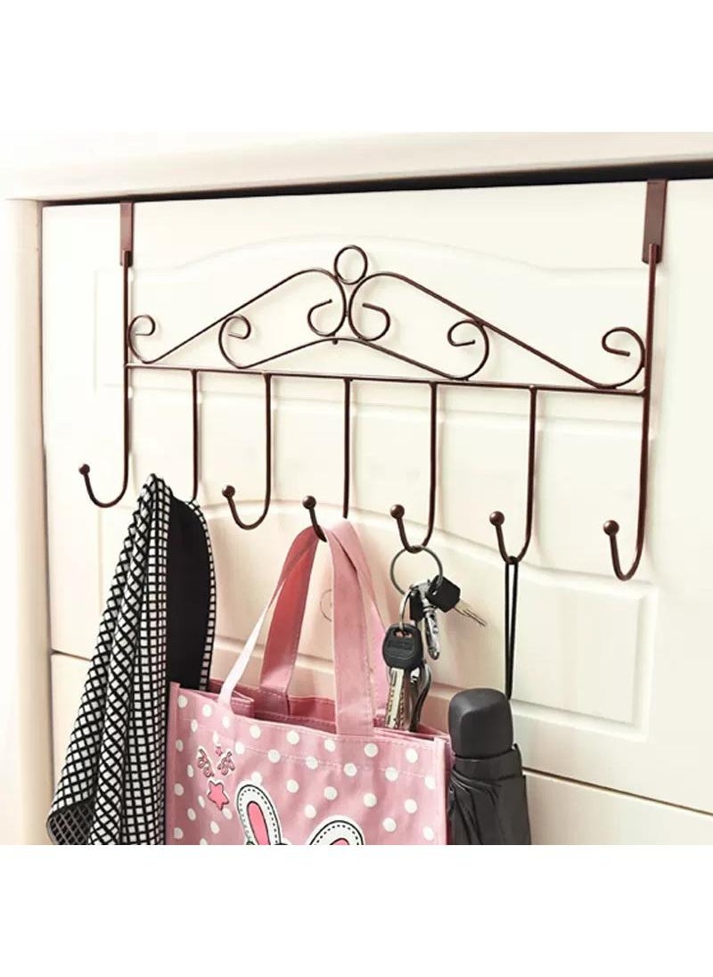Y&D Bag Towel Coat Clothes Hat Over Door Hanger 7-Hook Bathroom Hanging Rack Holder  - Image 4