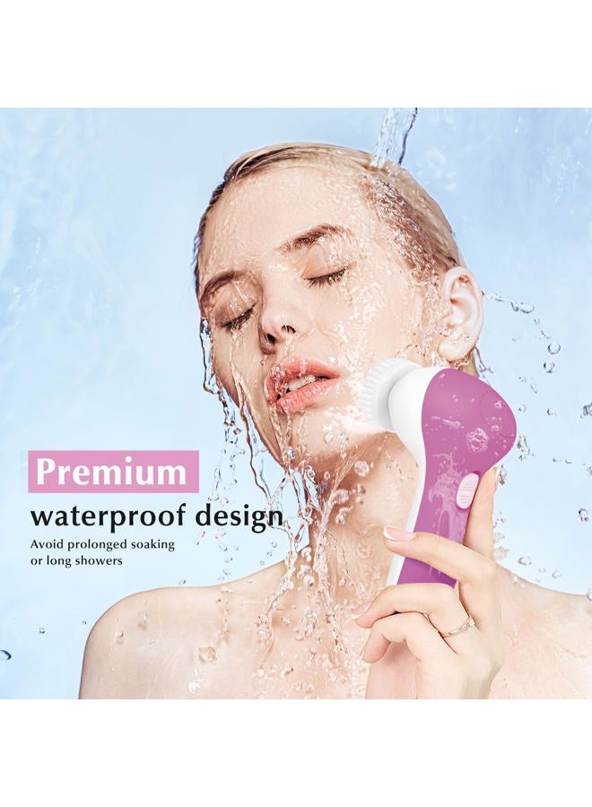 COSLUS Facial Cleansing Brush Face Scrubber: 3in1 JBK-D Electric Exfoliating Spin Cleanser Device Waterproof Deep Cleaning Exfoliation Rotating Spa Machine - Electronic Acne Skin Wash Spinning System - Image 5