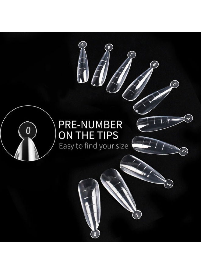NIBEMINENT 500-Piece Nail Tips Set Transparent - Image 2