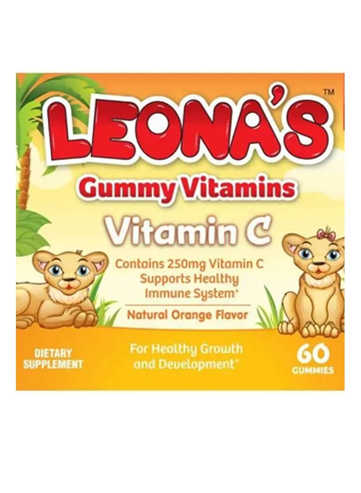 Vitamins C Bottle Natural Orange Flavour - 60 Gummies