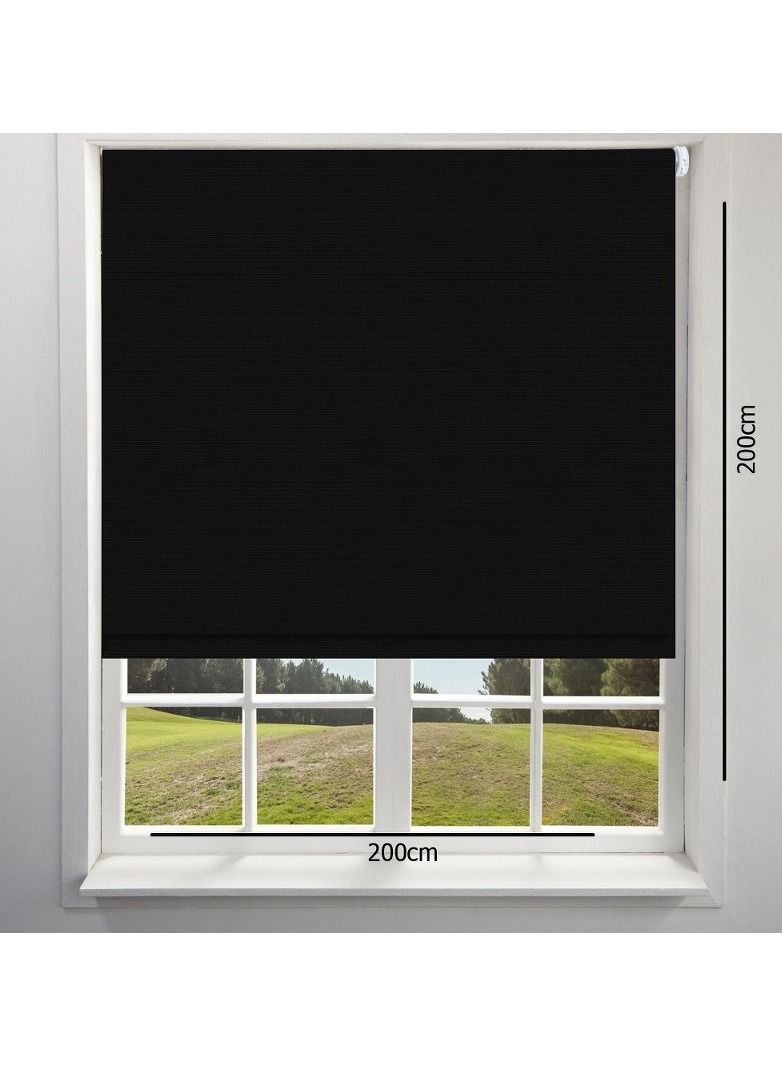 Home Gallery Sunlight roller blinds Half Shading 200*200 cm Black - Image 2