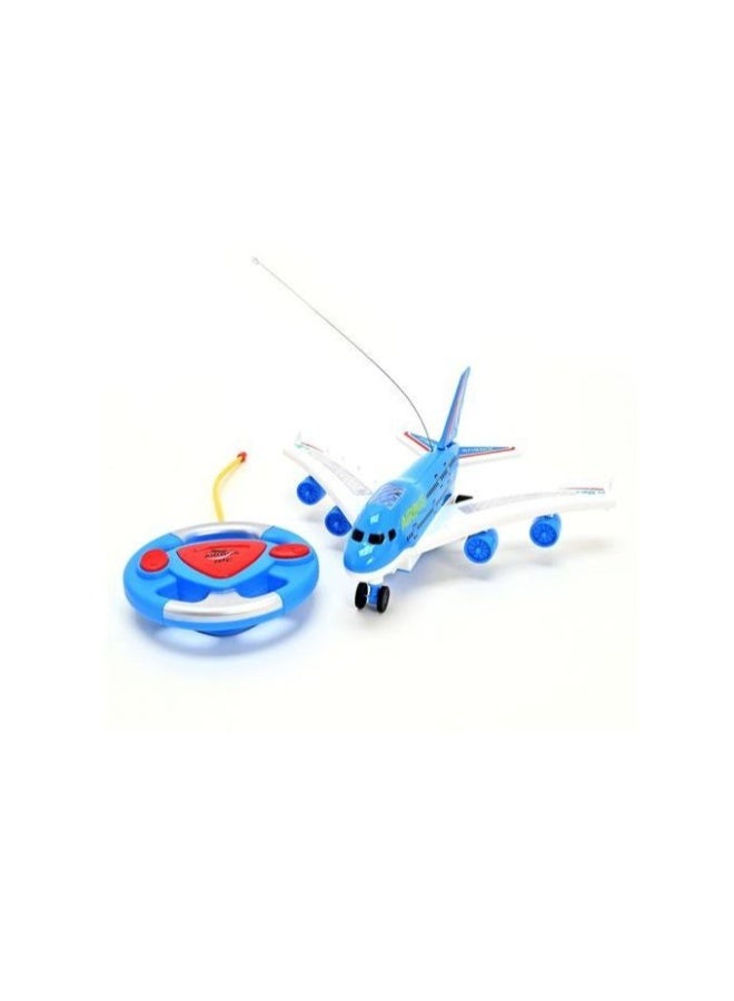حديقة الألعاب طائرة ريموت كنترول على شكل طائرة ركاب – لعبة طائرة كهربائية للأطفال مع أضواء LED، قابلة لإعادة الشحن - Image 1