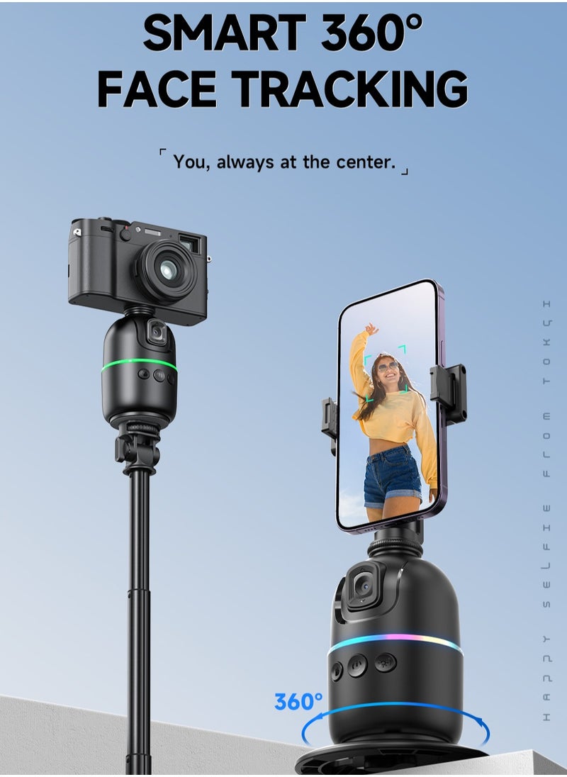 linkship Smart 360° Auto-Tracking Gimbal - AI Face Recognition, Gesture Control, Long Battery Life, RGB Status Light, Compatible with Phones/Cameras/Lights  - Image 2