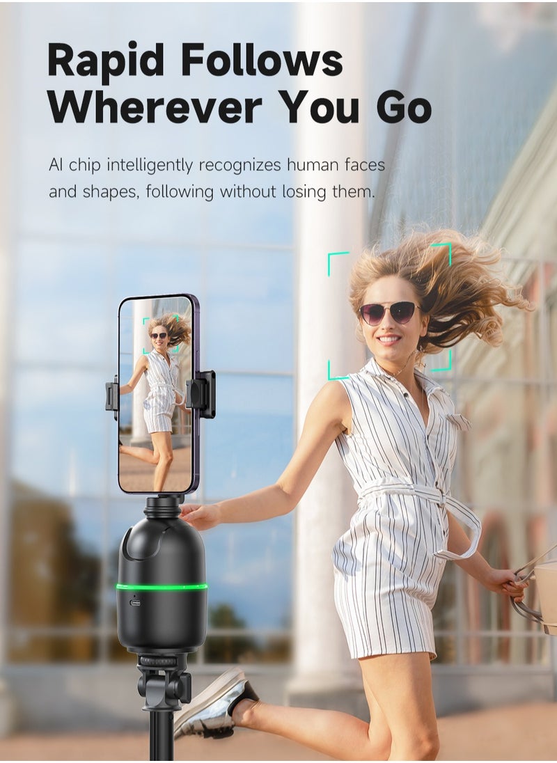 linkship Smart 360° Auto-Tracking Gimbal - AI Face Recognition, Gesture Control, Long Battery Life, RGB Status Light, Compatible with Phones/Cameras/Lights  - Image 3