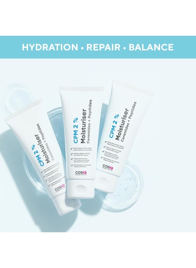 "كوز آي كيو" مرطب كوز-آي كيو سي بي إم ٢٪ سيراميد مع الببتيدات لترطيب مكثف وتقوية البشرة (عبوة من قطعتين × ١٠٠ مل) | كريم إصلاح حاجز البشرة | للبشرة الدهنية والجافة والعادية والحساسة | ٢٠٠ مل - Image 4