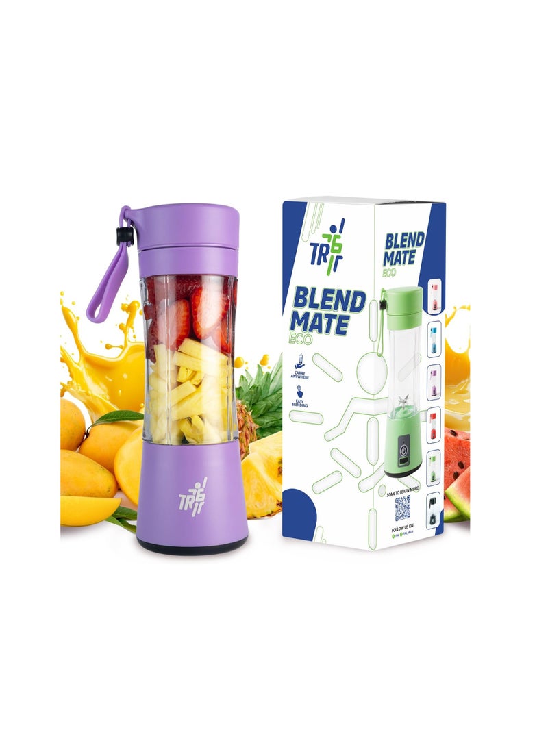 TR6 Blendmate Eco Portable Blender for Smoothies & Shakes , 380ML Rechargeable , Compact (Purple) - Image 1