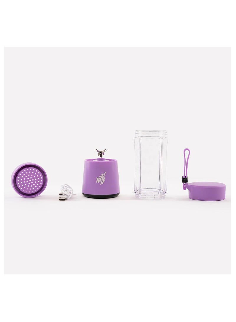 TR6 Blendmate Eco Portable Blender for Smoothies & Shakes , 380ML Rechargeable , Compact (Purple) - Image 5