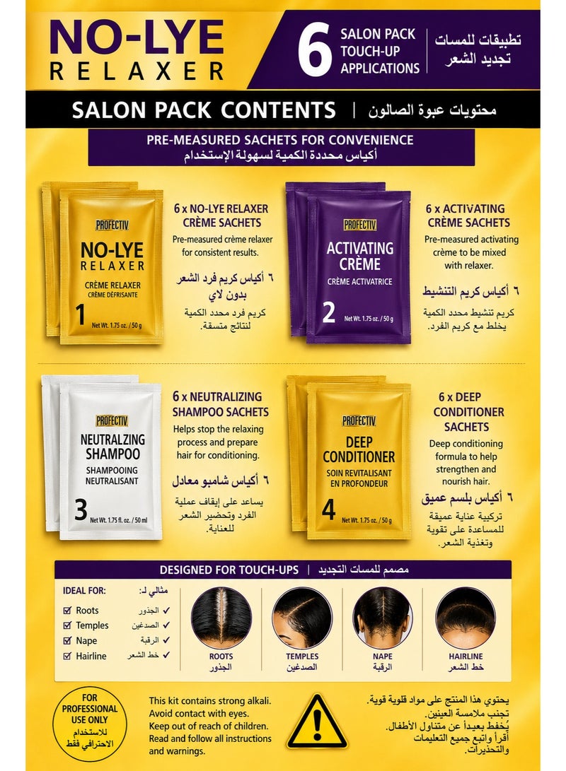 Profectiv Mega Growth Anti-Damage No-Lye Relaxer Super Strength Salon Pack 6 Touch-Ups with Olive & Shea – Advanced Strengthening Formula - Image 4