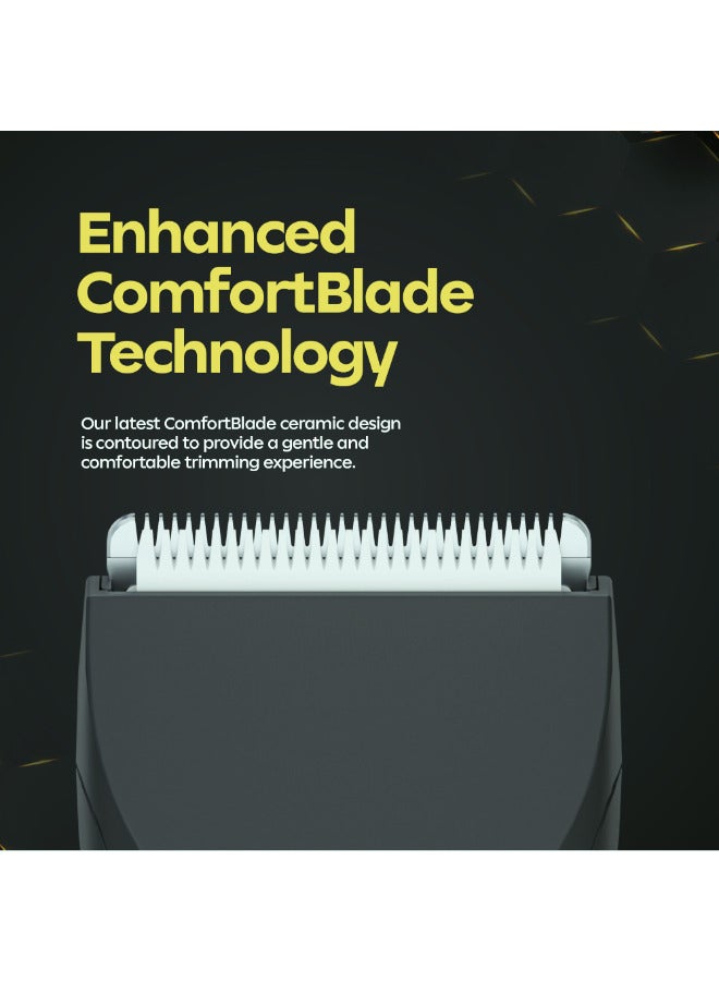 AAMSRAK® Grooming Hair Trimmer | Waterproof, Skin safe | Zero Gapped, Beard Trimmer For Men | Nose, Ear, Body, Trimmer Cordless, Electric Shaver, Long Battery, Including 2X Guided Combs - Image 4