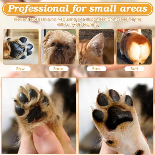Palksky Dog Paw Trimmer, Upgraded 18mm-Blade Electric Dog Clippers for Groomming with Led Display, Waterproof Pet Micro Precision Trimmer, Rechargeable Hair Shaver for Paws, Ears, Face, Rump and Eyes - Image 4