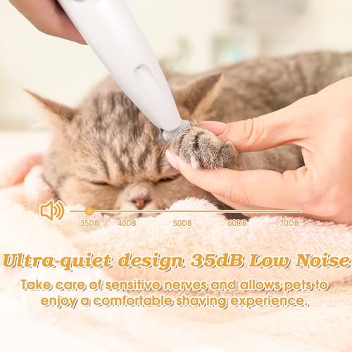 Palksky Dog Paw Trimmer, Upgraded 18mm-Blade Electric Dog Clippers for Groomming with Led Display, Waterproof Pet Micro Precision Trimmer, Rechargeable Hair Shaver for Paws, Ears, Face, Rump and Eyes - Image 3